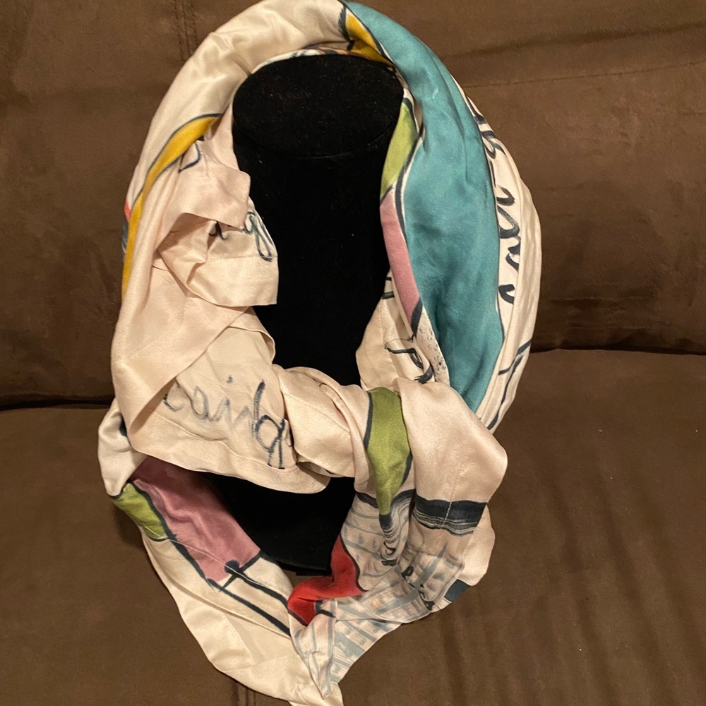 Large Cali-Graphics Satin Scarf